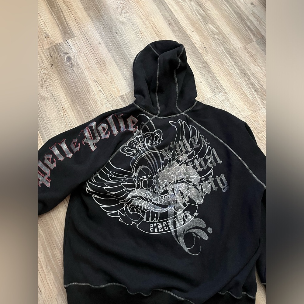 Pelle Pelle graphic zip up hoodie